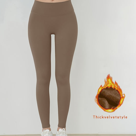 High Waist Butt Lifting Yoga Pants Fleece Lined Warm Leggings