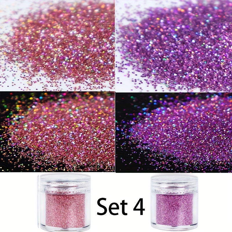 Pink Glitter Loose Nail Art Decoration Bulk Glitter Sequins Cosmetic