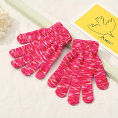 Kids Winter Gloves Thick Warm Knitted Windproof Coldproof Outdoor Cycling Daily