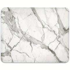Grey Marble Mouse Pad with Stitched Edges
