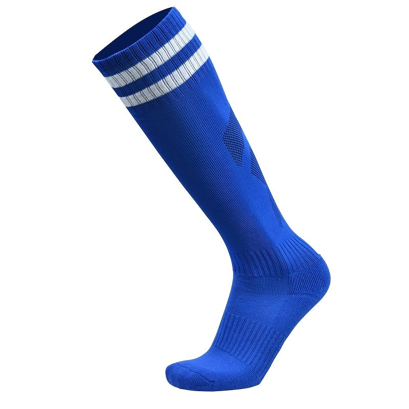 Kids Striped Sports Socks Non Slip Knee High