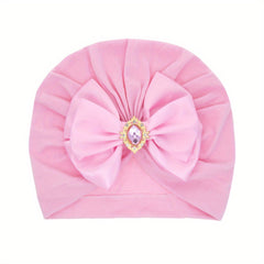 Baby Girls Bowknot Turban Beanie Cap Headwear Accessories