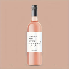 6pcs Engagement Wine Labels Perfect Match