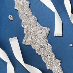 Crystal Wedding Belt Rhinestone Bridal Sash for Bride Dress