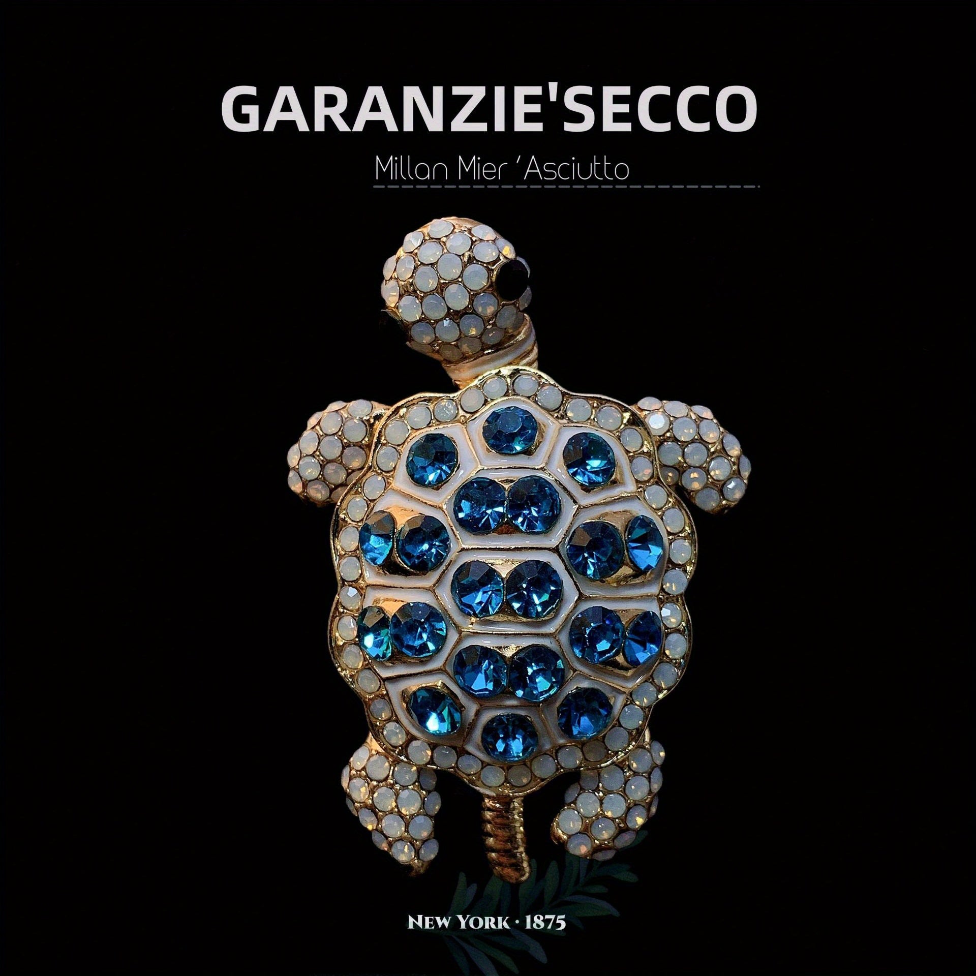 Sea Turtle Brooch Pin Crystal for Girls Marine Animals Cute Lapel Pin
