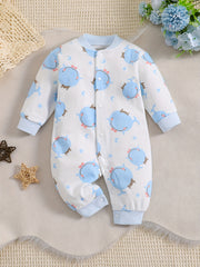 Cute Cartoon Printed Cotton Baby Romper