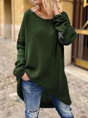 Casual Sweater Women's Plus Solid Ribbed Half Zipper