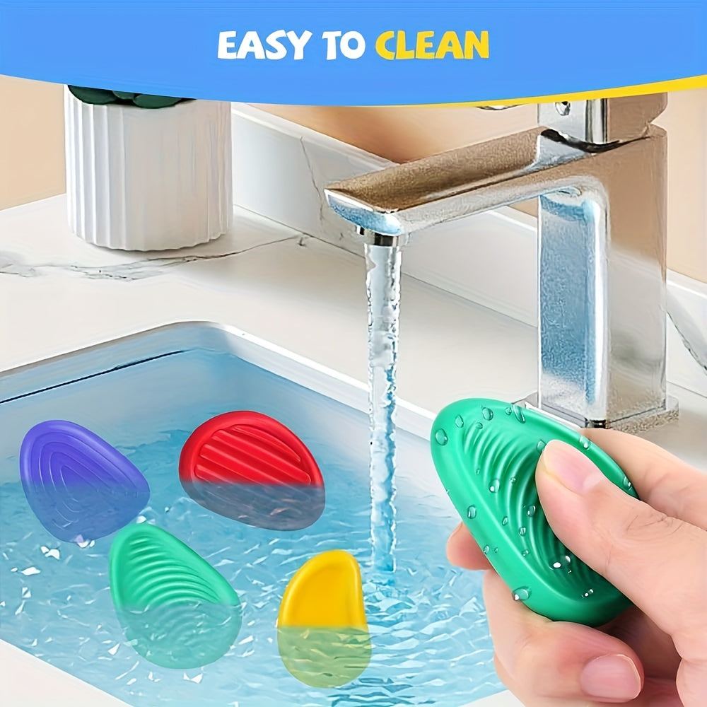 6 Silicone Sensory Stones Textured Finger Toys Durable Portable Tactile Adult Ga