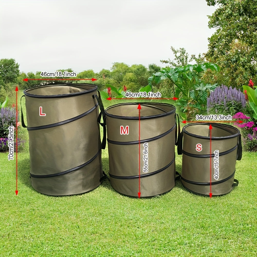 Large Outdoor Garbage Cans Garden Portable Garbage Cans Leaves Bin Bag