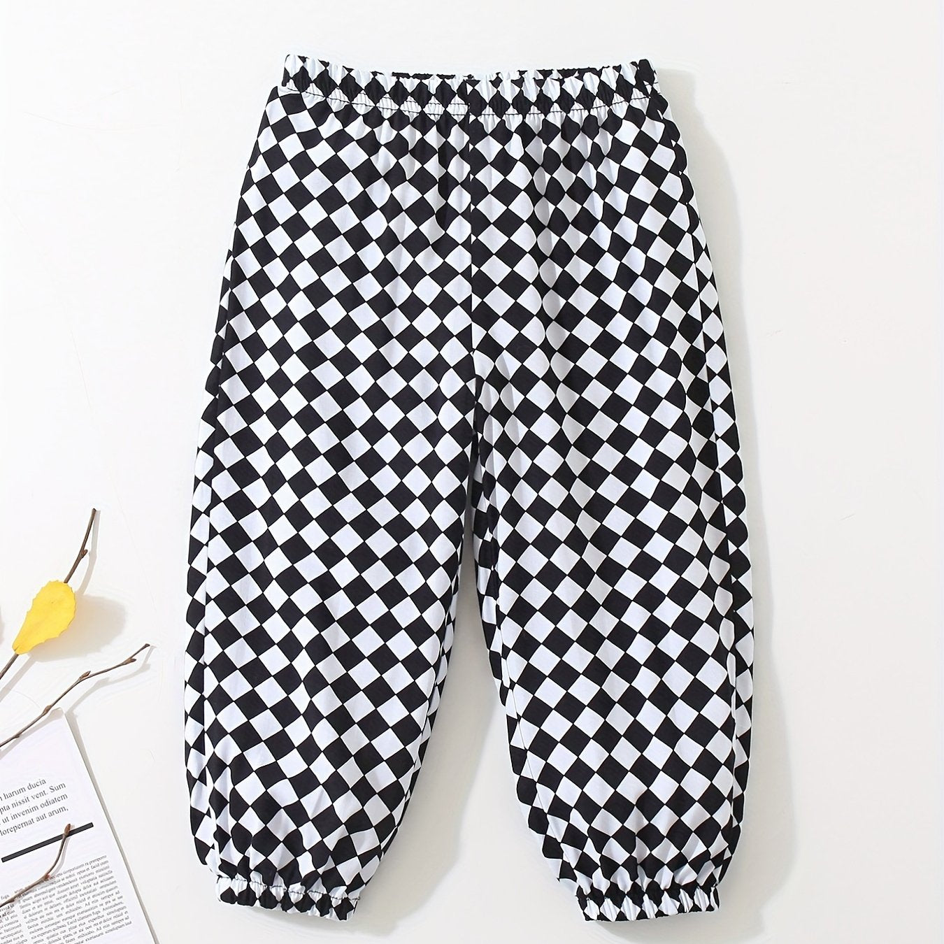Plaid Trousers Baby Kids Casual Long Pants