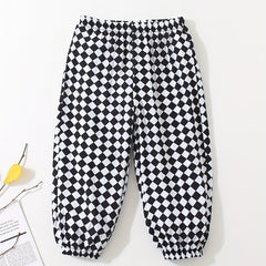 Plaid Trousers Baby Kids Casual Long Pants