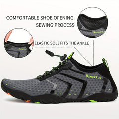 Men's No Tie Aqua Shoes Adjustable Draw String Hiking Trekking Shoes