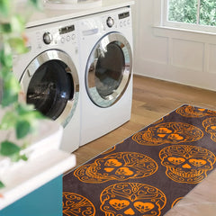 Gothic Halloween Runner Rugs Of The Dead Laundry Room Rug