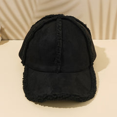Denim Casual Suede Baseball Cap Unisex Warm Fleece Lined Baseball Caps For Women