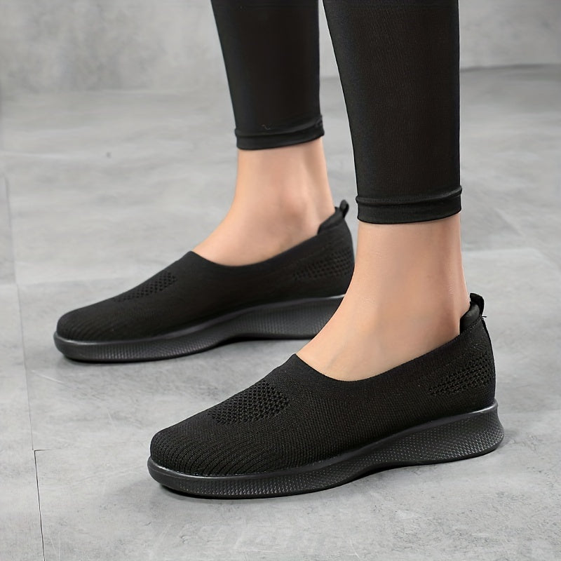Women's Knit Sneakers Lightweight Low Top Casual Shoes