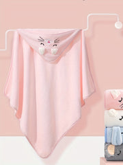 Cartoon Baby Bath Towel & Hooded Bathrobe Soft Microfiber 0-2 Years