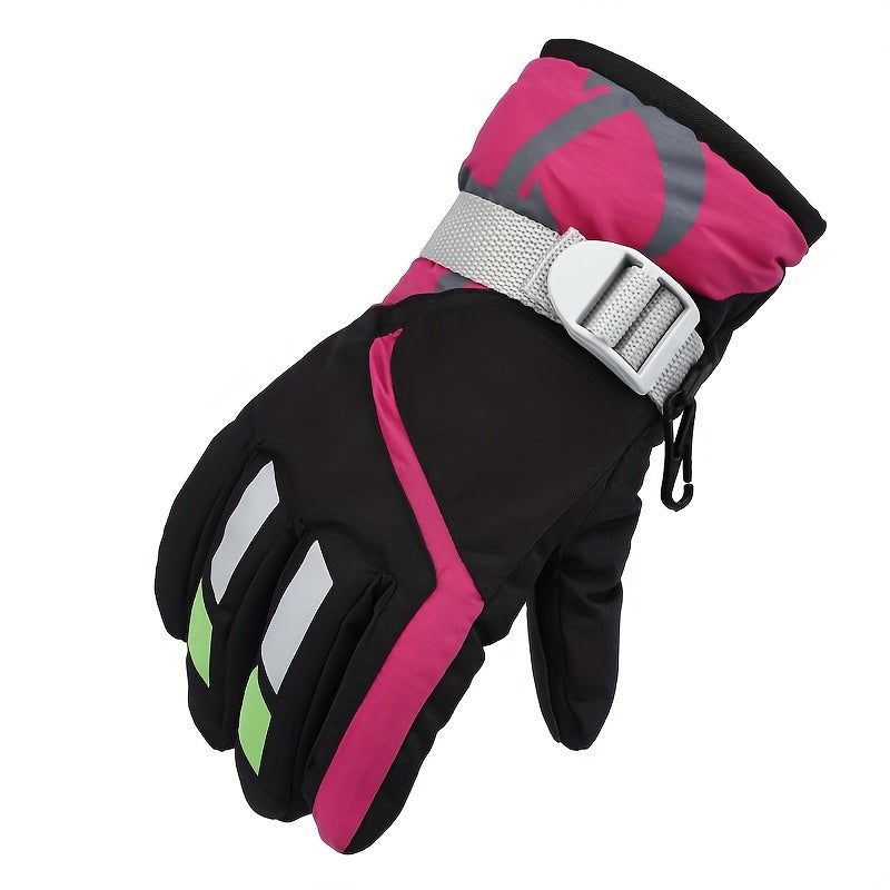 Kids Ski Gloves Waterproof Winter Warm Outdoor Cycling Gloves