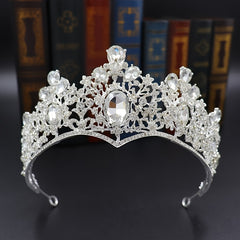 Baroque Colorful Crown Bridal Wedding Hairband Headband