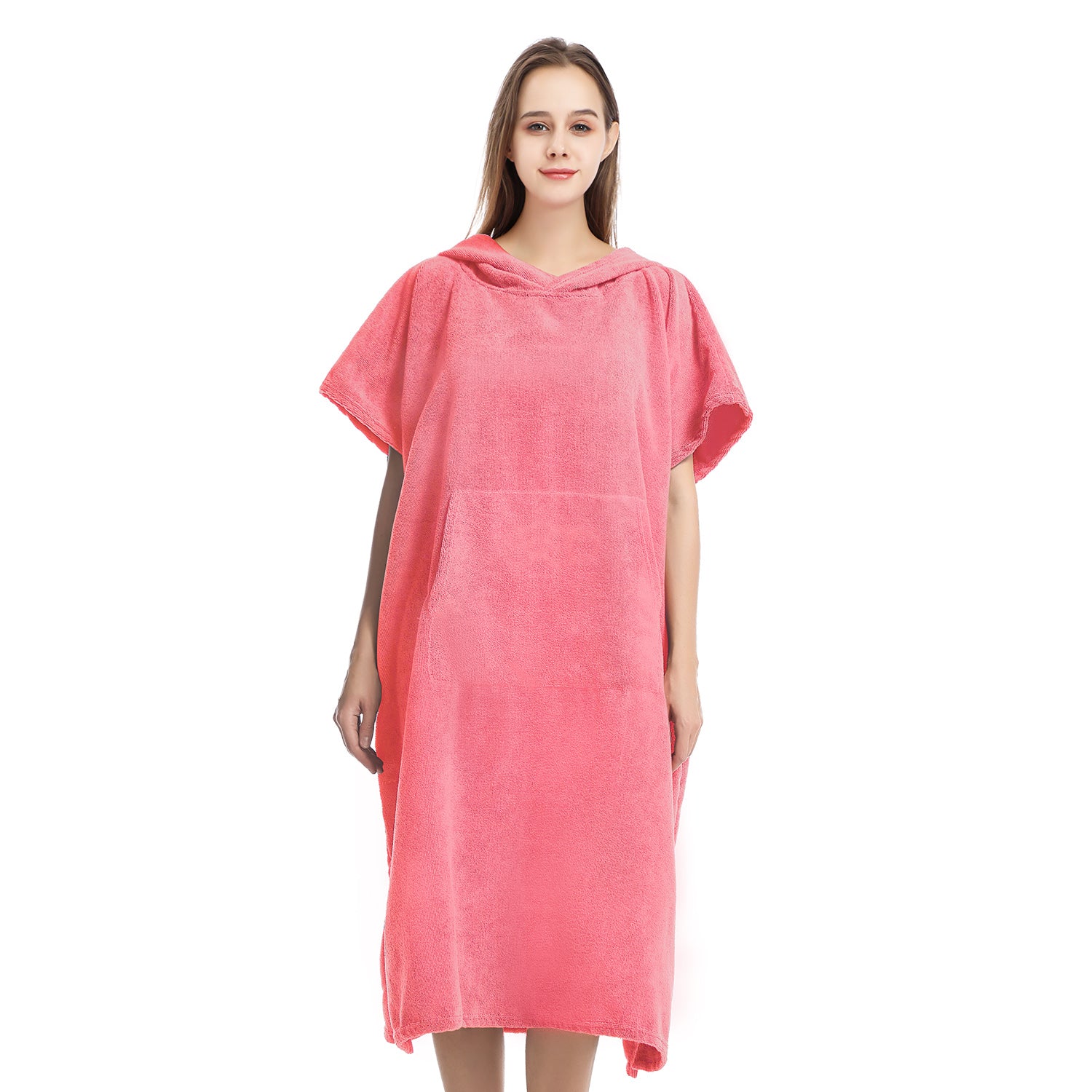 Quick Dry Hooded Towel Robe with Pocket for Swimming Surfing Unisex
