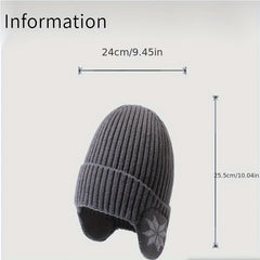 Winter Warm Knitted Beanie Hat Male Outdoor Cycling Coldproof Pullover Hat
