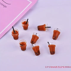 Milk Coffee Drink Resin Charms Pendant for Jewelry Making