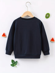 Kids Printed Casual Sweatshirt Long Sleeve Crew Neck Top