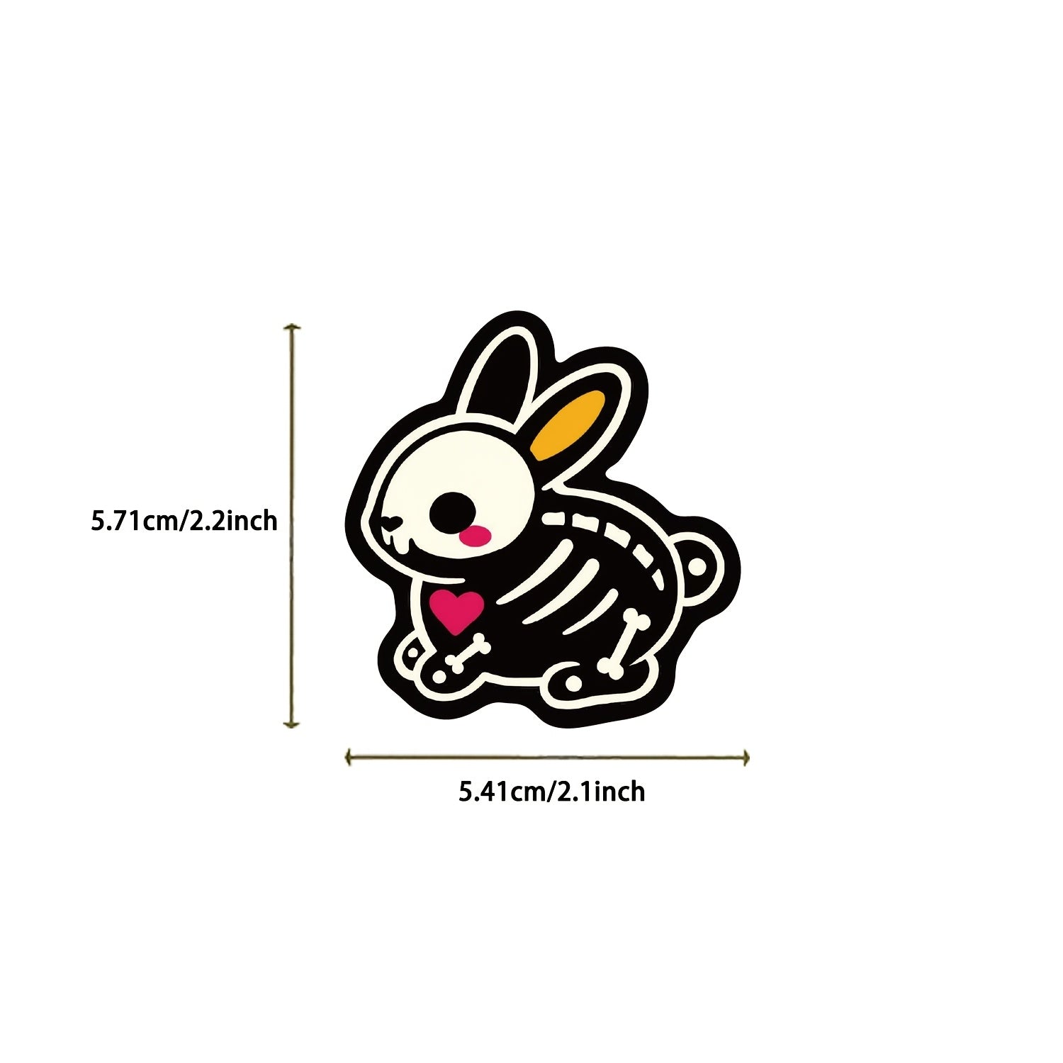 50pcs Animal Skeleton Vinyl Stickers for DIY Journals Laptops Suitcases