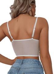 Floral Corset Top Spaghetti Straps Bustier Y2K Crop Top