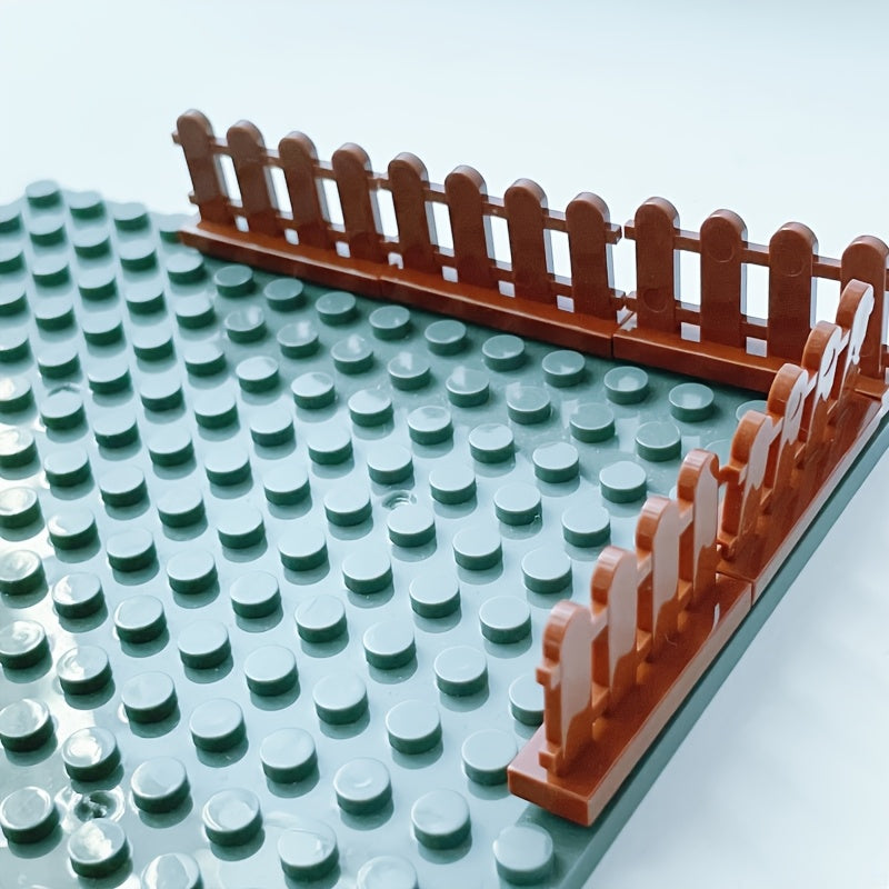 20pcs Fence Building Block Parts for Kids DIY City Bulk Brick