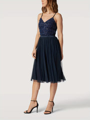 Pleated Elastic Waist Skirt for Women's Spring & Summer Wear