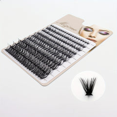 200 Pcs Segmented False Eyelashes 8-16mm Mixed Length D Curling Cluster Lashes