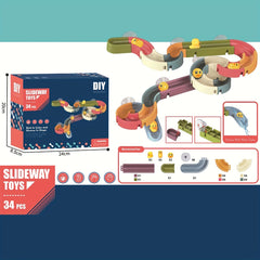 Duck Slide Bath Toys For Kids DIY Wall Track Building Set