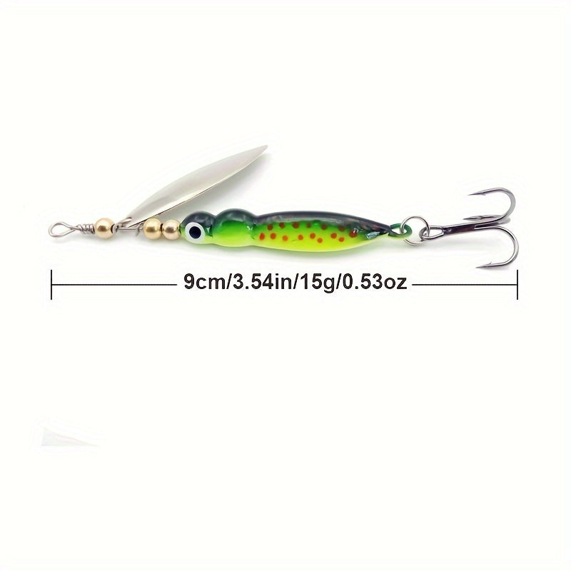 Luminous Rotating Sequin Bait Insect Shaped for Bass Trout Seawater Fresh