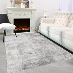 Modern Gray Large Area Carpet Machine Washable Living Room Bedroom Study