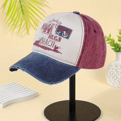 Unisex Adjustable Baseball Cap with Broken Hole for Outdoor Sport