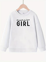 Girls Mama's Girl Crew Neck Sweatshirt Top Long Sleeve Pullovers