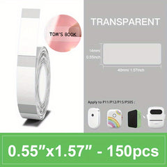 Transparent Label Maker Tape for MARKLIFE P11 P12 P15 P50S Label Printer
