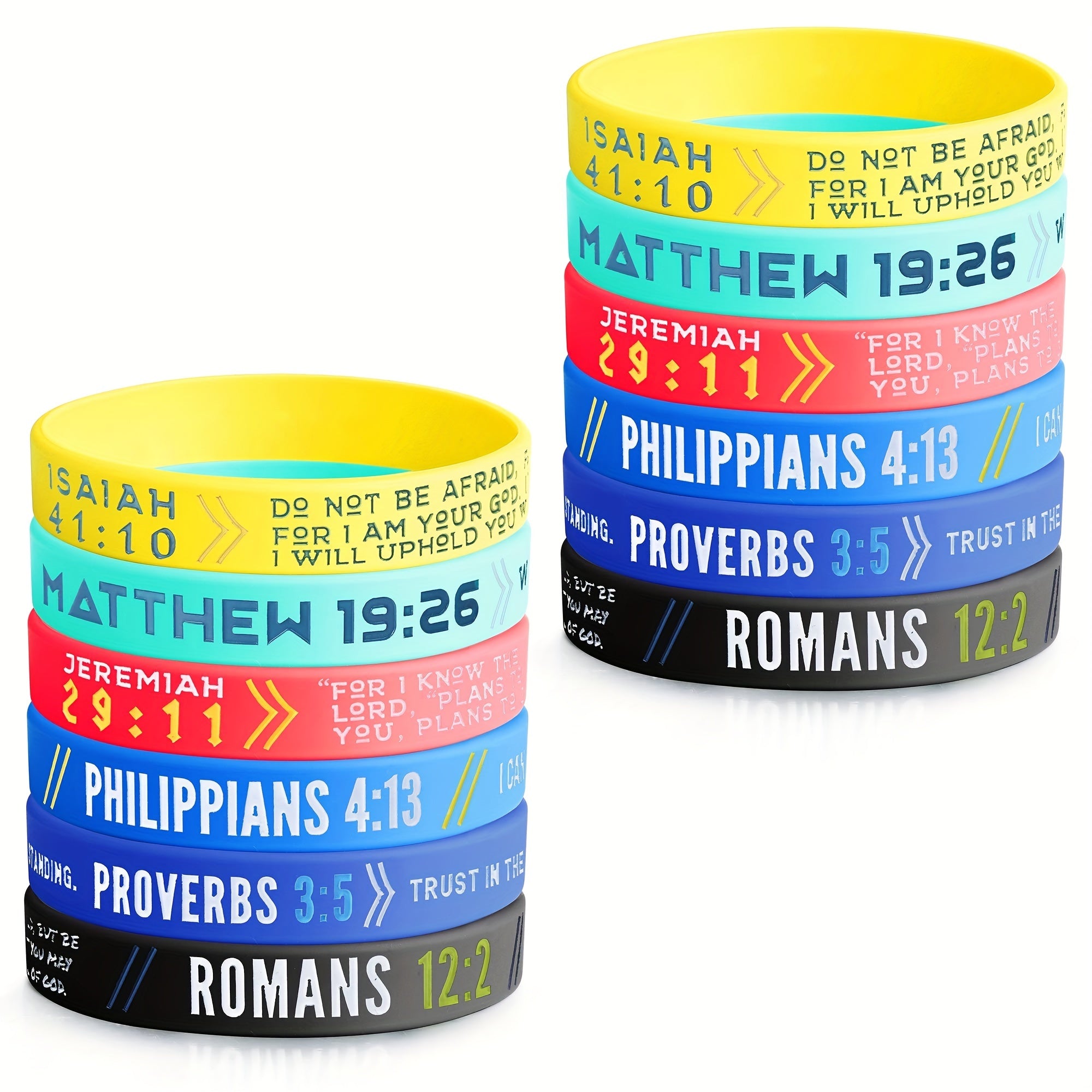 Bible Verse Silicone Bracelet Waterproof Wristband