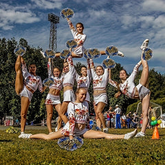 12pcs Cheering Poms Handheld Props Dancing Supplies Lightweight