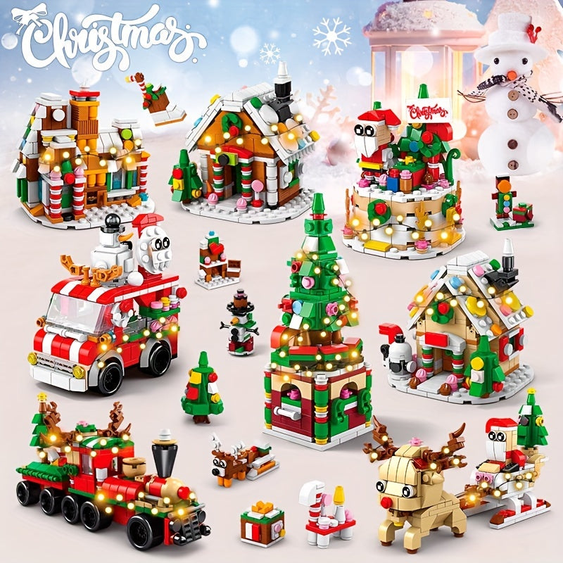 Christmas Santa Claus Building Blocks Toy Set
