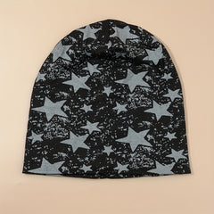 Star Print Hip Hop Beanies Goth Unisex Elastic Skull Cap Vintage