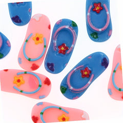 Resin Slipper Model with Tiny Beach Scene & Flip Flop Accessories for Dollhouses
