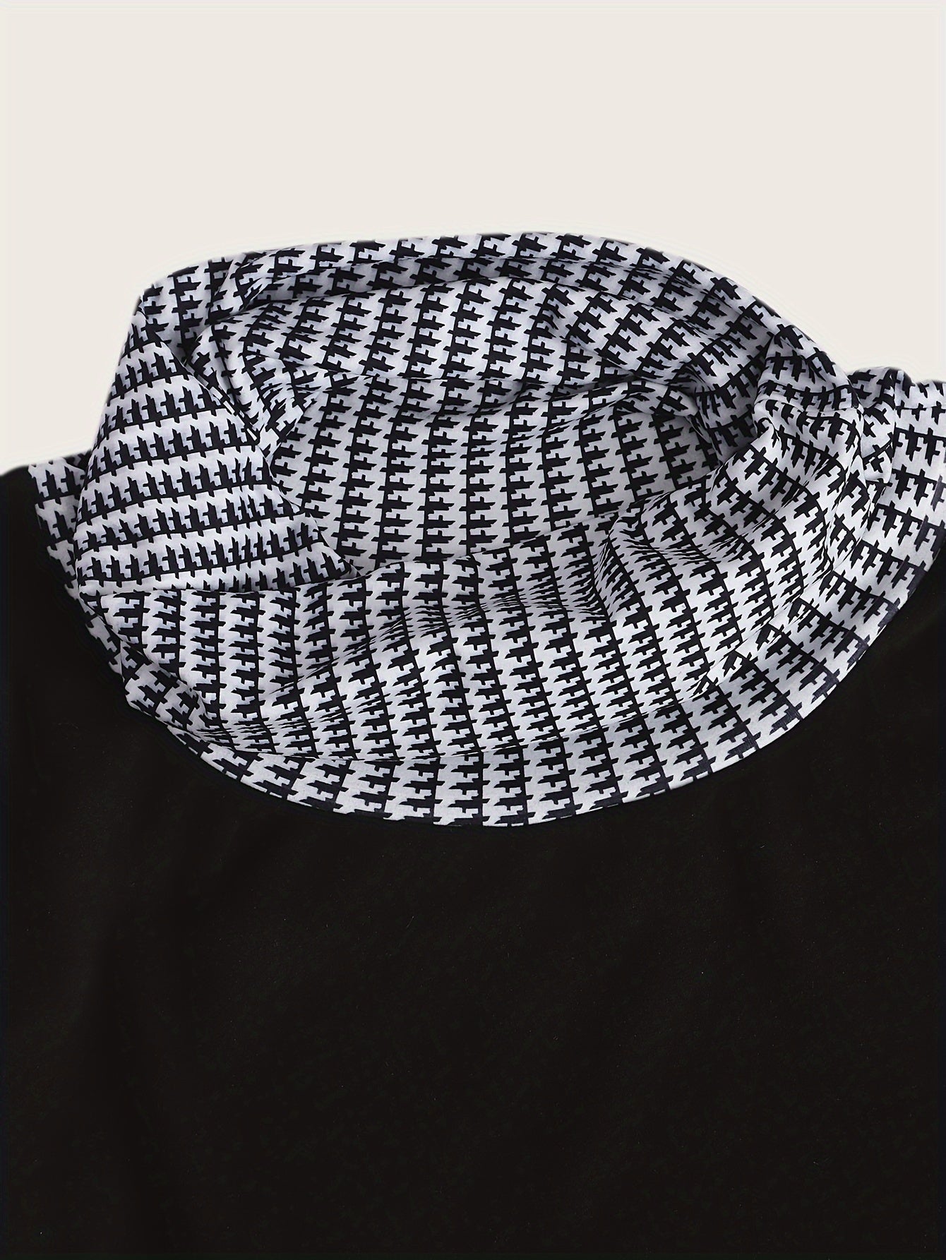 Colorblock Houndstooth Print Bodycon Dress