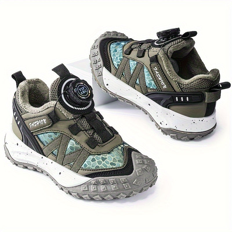 Kids Snow Shoes with Rotating Buckle Plush Lining