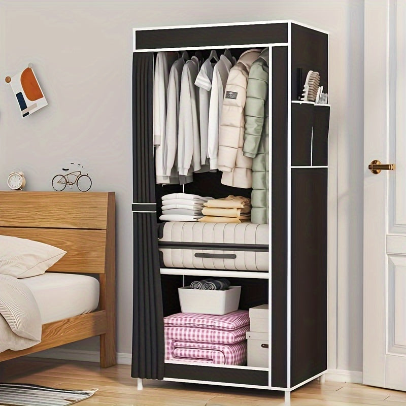 2 Tier Standing Wardrobe Rack Shoe Rack Height 57.5in Self Assembly