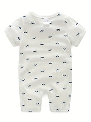 Baby Summer Graphic Cotton Onesie Short Sleeve Romper