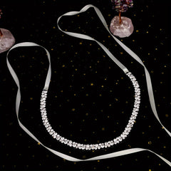Sparkling Crystal Bridal Belt Thin Rhinestone Wedding Dress Accessory