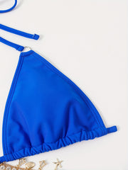 Halter Neck Bikini Set with Triangle Tie Side High Cut Swimsuit