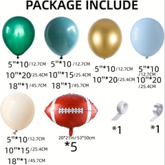 160pcs Rugby Balloons Arch Garland Kit for Sports Rugby Theme Party