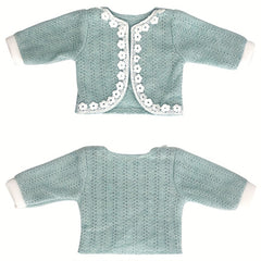 3pcs Doll Clothing Set for 18 45 Dolls Romper Cardigan and Hat Red Green Pink